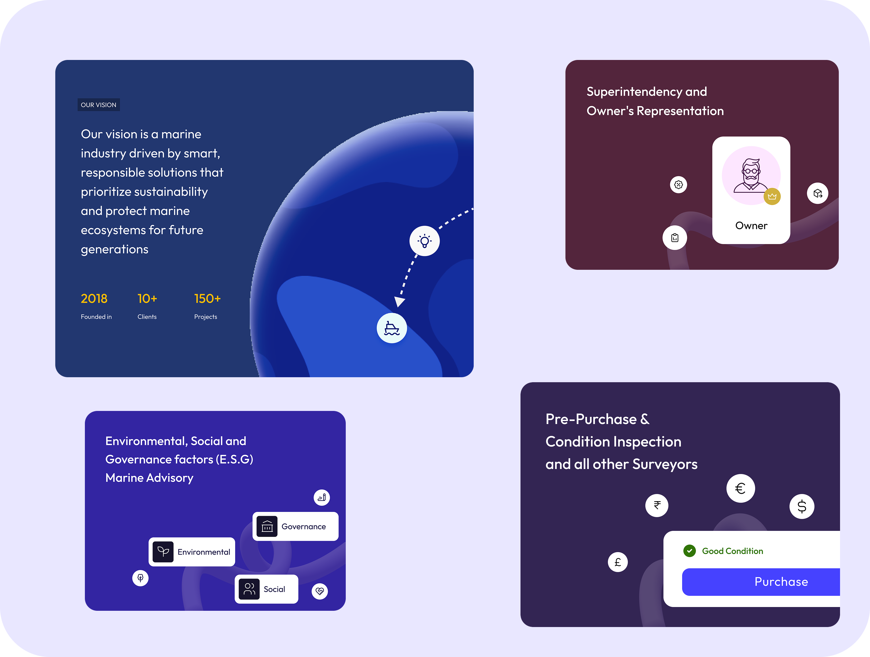 Maritime ESG advisory cards